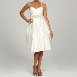 Eliza J ivory-beaded embellished dress